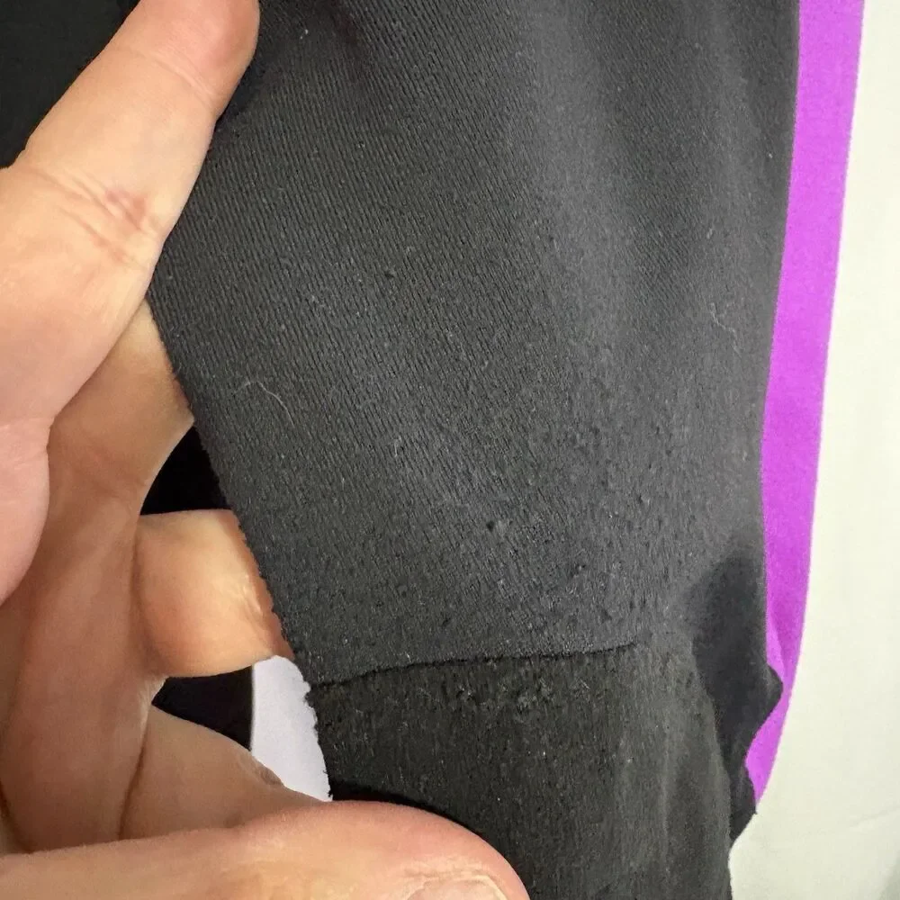 Kerrits Pants Sz S Black Purple Riding Leggings Equestrian Tights Knee Patch